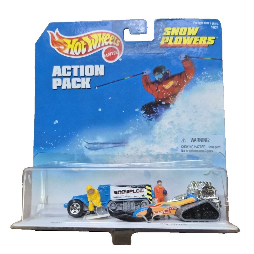 Vintage 1997 Hot Wheels SnowPlowers Action Pack Wizard of Blizzards 1:64 NIB
